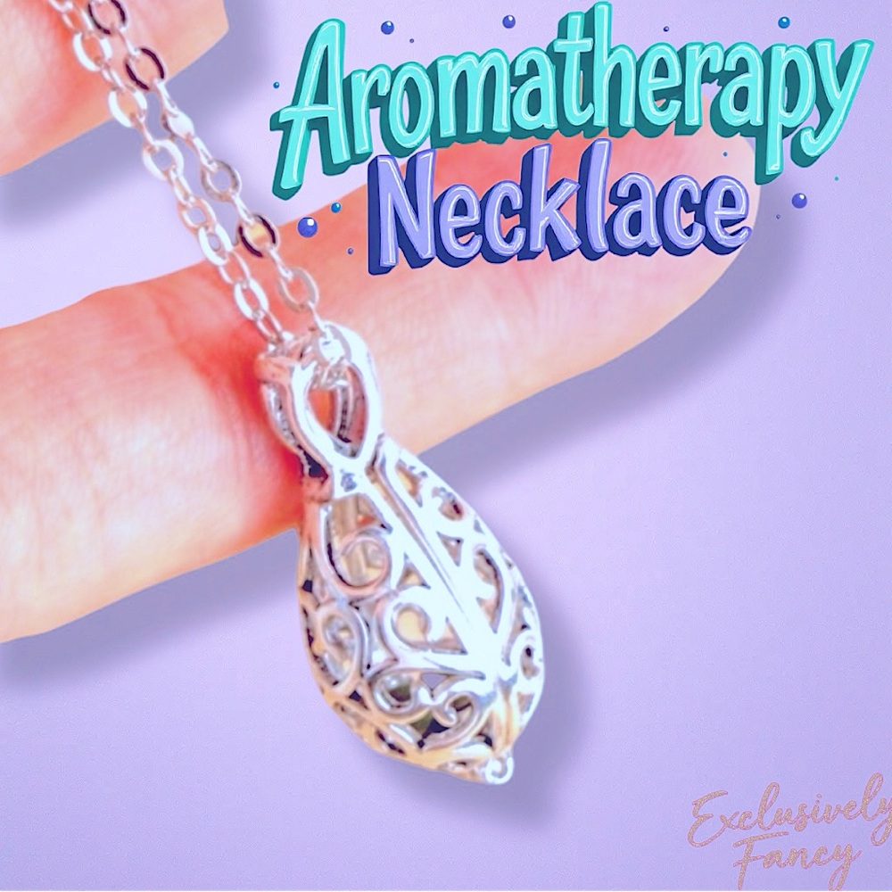 Silver Necklace Aromatherapy Scent Diffuser & Sil… - image 2